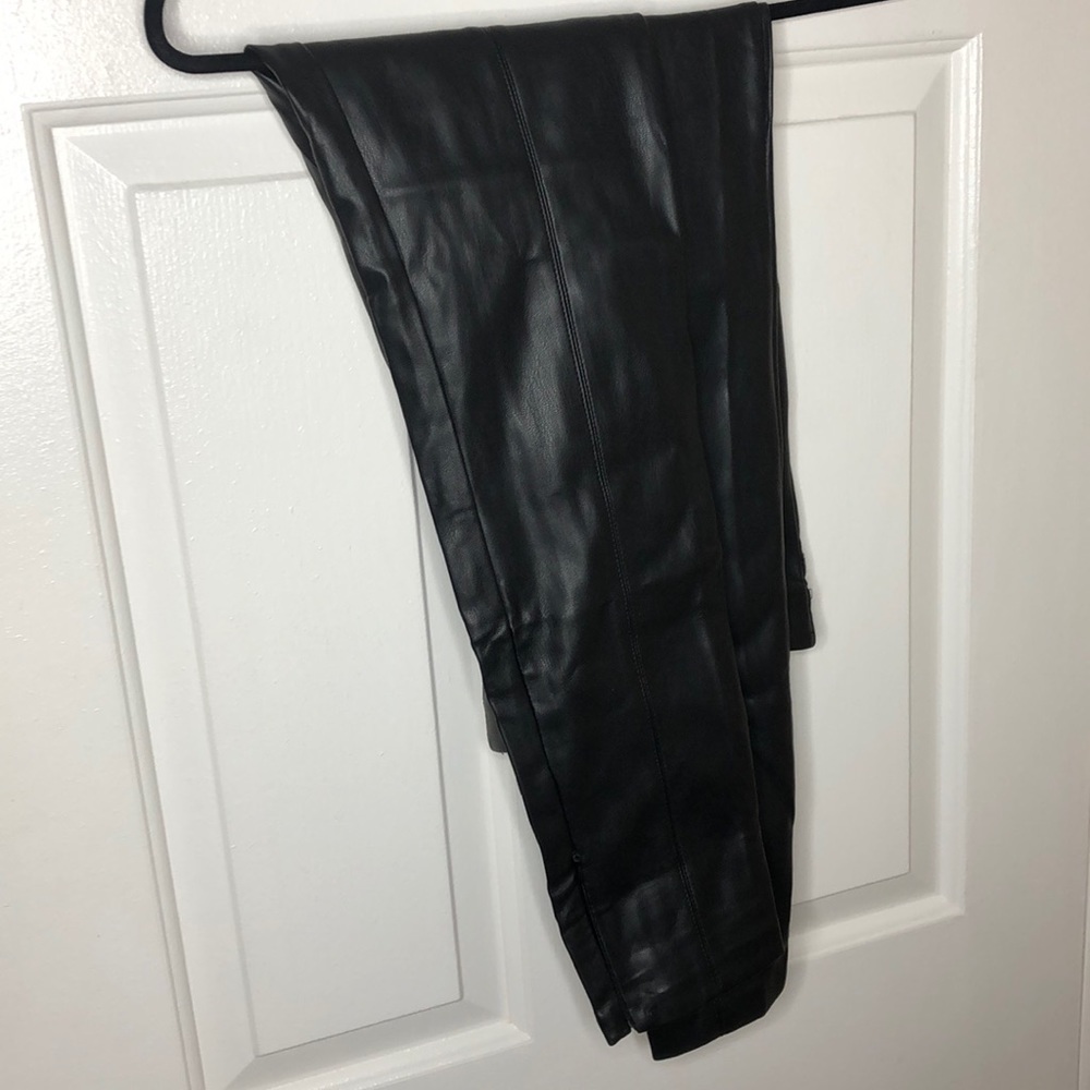Black leather pants